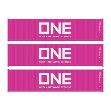 Walters Scenemaster 18254 (HO) 40' Fully Corrugated Container - 3-Pack -- ONE