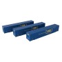 Walthers Scenemaster 18501 (HO) 53' Singamas Corrugated Side Container - 3-Pack -- CSX