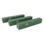 Walthers Scenemaster 18502 (HO) 53' Singamas Corrugated Side Container - 3-Pack -- EMP
