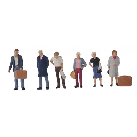 PREISER 10504 (HO) Passengers - Standing pkg(6)