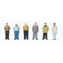 PREISER 79223 (N) Standing Men - pkg(6)