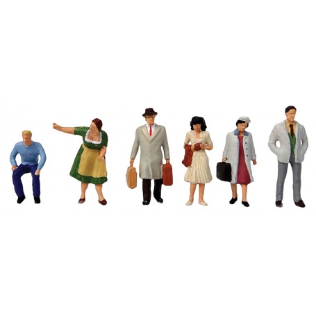 PREISER 1010587 (HO) Motel Patrons & Staff - pkg(6)