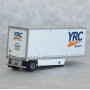 Trainworx 42890-04 (N) 28' Pup Van Trailer with Converter Dolly - YRC Freight