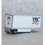 Trainworx 42890-05 (N) 28' Pup Van Trailer with Converter Dolly - YRC Freight