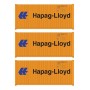 Walthers Scenemaster 18053 (HO) 20' Fully Corrugated Container - 3-Pack -- Hapag-Lloyd