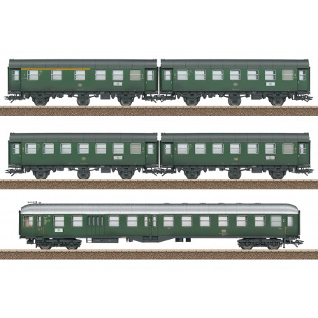 TRIX 23389 (HO) Commuter Train Car Set, Era IV - DCC LED interior lighting