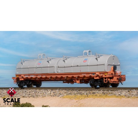 ScaleTrains Rivet Counter (N) Thrall 48' 2-Hood Coil Steel Car, CHTT/Distressed/UP Hoods