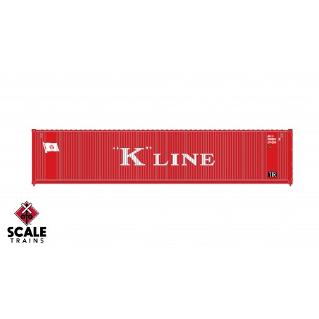 ScaleTrains Operator (HO) 40’ Square Corrugation Container, K Line - single