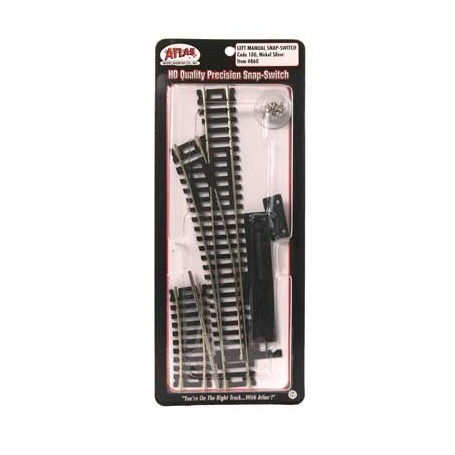 ATLAS 860 (HO) Code 100 Snap Switch® - Manual Turnout, Left Hand