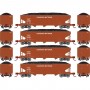 Athearn (N) 40' Offset Coal Hopper (4 car set) CN