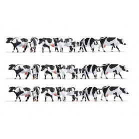 Walthers SceneMaster 6092 (HO) Cows -- Black and White pkg(21)