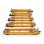 Walthers MainLine 55671 (HO) Thrall 5-Unit Rebuilt 40' Well Car - TTX DTTX 748310 - small red TTX logo