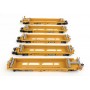Walthers MainLine 55667 (HO) Thrall 5-Unit Rebuilt 40' Well Car - TTX DTTX 741228 - black & white TTX logo