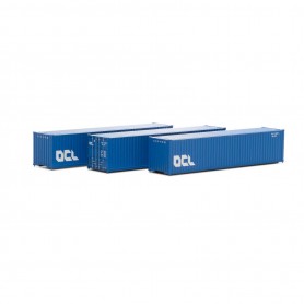 Athearn (N) 40' Corrugate Low Container, OCLU (3)