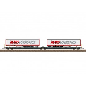TRIX 24472 (HO) Type Sdggmrss 738 Double Well Car (MFD Rail) MARS Logistics, Era VI