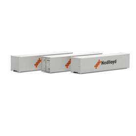 Athearn (N) 40' Corrugate Low Container, Nedlloyd (3)