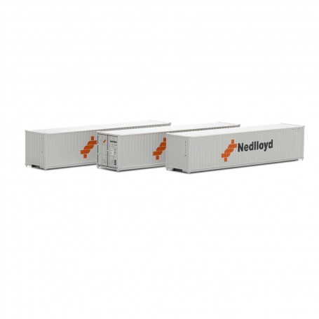Athearn (N) 40' Corrugate Low Container, Nedlloyd (3)