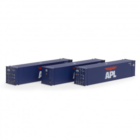 Athearn (N) 45' Container, APL (3)