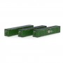 Athearn (N) 53' Stoughton Container, Hub Group (3 pack)