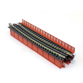 KATO 20-465 (N) Curved Deck Girder Bridge (red) - 448mm (17-5/8") Radius, 15º
