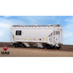 ScaleTrains Rivet Counter (N) Gunderson 3250 Covered Hopper, CEMEX/ex-AOKX Black PatchedAutoLOK II Outlet Gates/CEMX