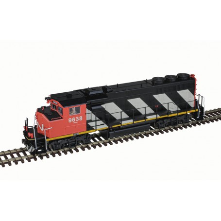 Atlas Master® Gold (HO) GP40-2(W) - CN 9650 (zebra, black, white, red)  - DCC/sound