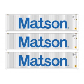 Walters Scenemaster 18253 (HO) 40' Fully Corrugated Container - 3-Pack -- Matson