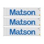 Walters Scenemaster 18253 (HO) 40' Fully Corrugated Container - 3-Pack -- Matson