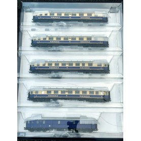 Liliput L382003 (HO) Rheingold 5-Coach Set (DRG) Era II, interior lighting (consignment)