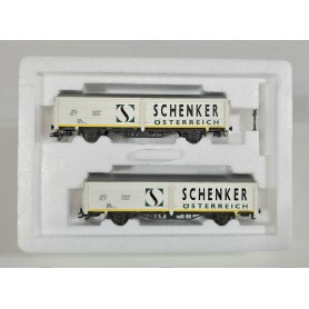 Märklin 47348 (HO) Pair of Sliding Wall Boxcars (OBB) (consignment)