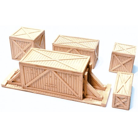 Chooch 7243 (HO) Heavy Crates - Various Pieces pkg(5)