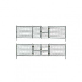 Woodland Scenics A2993 (N) Chain Link Fence - Kit with Gates, Hinges & Planter Pins