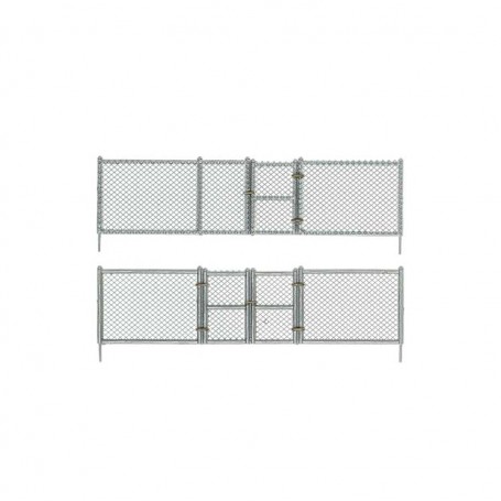 Woodland Scenics A2993 (N) Chain Link Fence - Kit with Gates, Hinges & Planter Pins