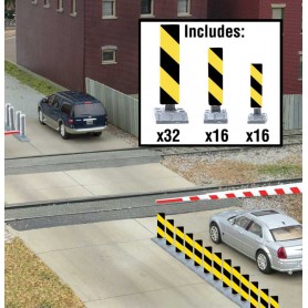 Walthers SceneMaster 4168 (HO) Quiet Crossing Lane Markers -- Kit