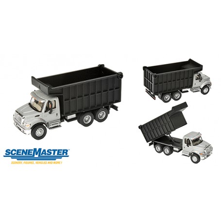 Walthers SceneMaster 11677 (HO) International® 7600 Dual-Axle Coal Truck - Silver Cab, Black Box