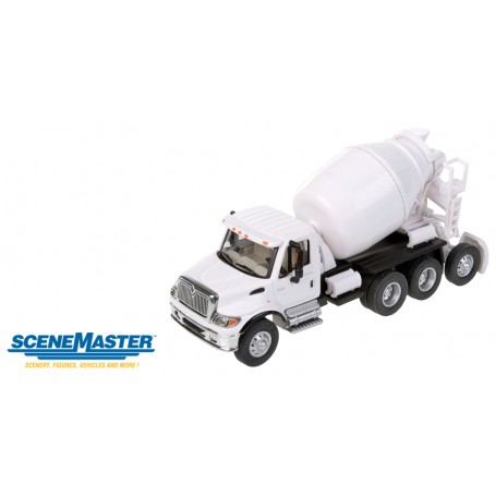 Walthers SceneMaster 11678 (HO) International® 7600 3-Axle Cement Mixer - White