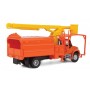 Walthers SceneMaster 11744 (HO) International® 4300 2-Axle Truck with Tree Trimmer Body - Orange Cab and Body, Yellow Boom