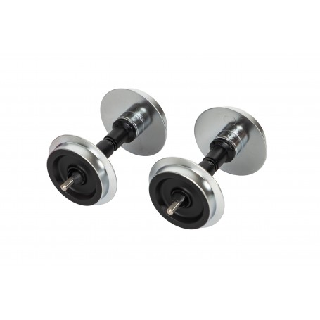 Piko 36164 (G) Metal Wheelset: 30mm Plated, 2 pcs - Fits Most American Cars
