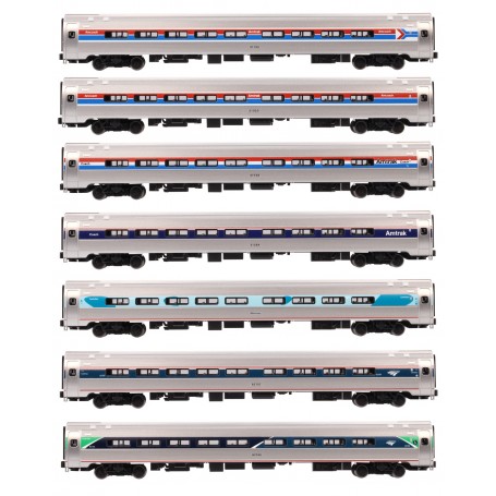 KATO 106-105 (N) Amtrak Amfleet I Coach 7 Car Set All Phases (Limited Edition)