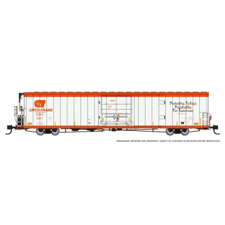 Rapido 567001 (N) Greenbrier 7780cuft Reefer: Cryo-Trans, CRYX - Single Car