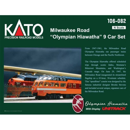 KATO 106-082 (N) Milwaukee Road "Olympian Hiawatha" 9 Car Set