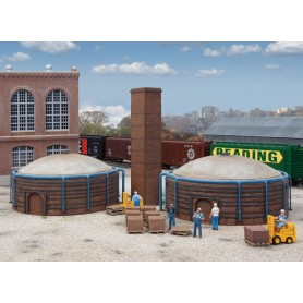 Walthers Cornerstone 4100 (HO) Brick Kilns 2-Pack -- Kit