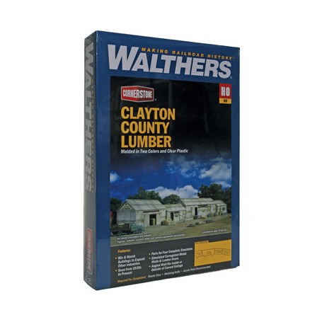Walthers Cornerstone 2911 (HO) Clayton County Lumber -- Kit