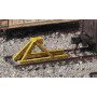 Walthers Cornerstone 2602 (N) 9Track Bumper - Built-ups -- Yellow pkg(5)
