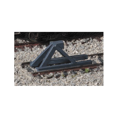 Walthers Cornerstone 2605 (N) Track Bumper - Built-ups -- Dark Gray pkg(5)