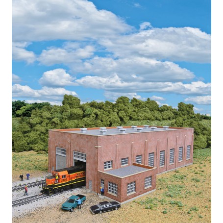 Walthers Cornerstone 3266 (N) Two-Stall 130' Brick Diesel House -- Kit