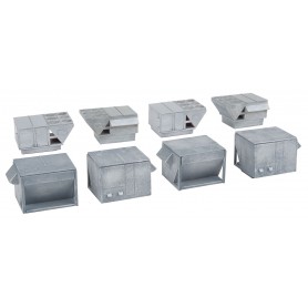 Walthers Cornerstone 3269 (N) HVAC Units -- Kit - 4 each of 2 Styles of Rooftop Air Conditioners