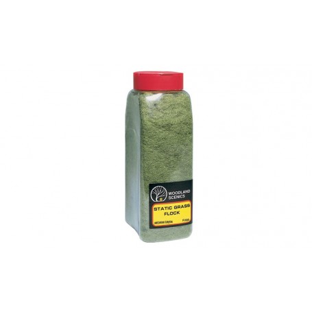 Woodland Scenics FL635 (A) Static Grass Flock™ -- Medium Green