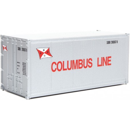 Walthers SceneMaster 8663 (HO) 20' Smooth-Side Container - Columbus Line