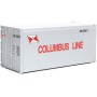 Walthers SceneMaster 8663 (HO) 20' Smooth-Side Container - Columbus Line